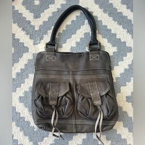 GAP 1969 Y2K Brown Leather Women's Shoulder Bag